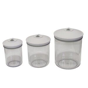 Snail FoodSaver Vacuum Seal Canisters 3 Pack  25 / 50 and 80 Ounces...